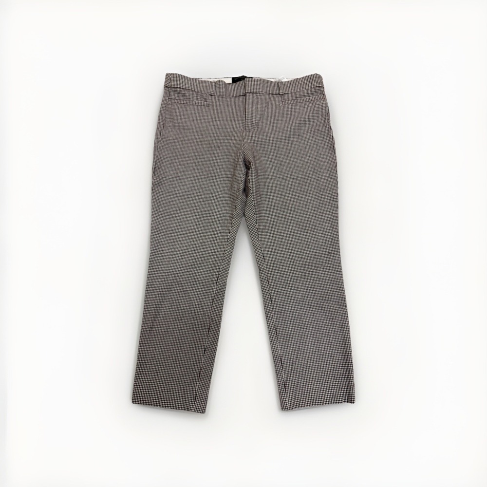 Banana Republic sloan petite red/white/black zip fly pants slacks, women's 10